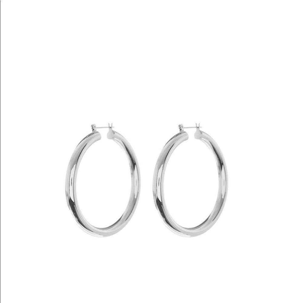 Silver hoops earrings